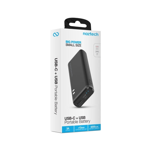 Powerbank 4000mAh USB-C – Kompakt Snabbladdare för Resor & Vardag