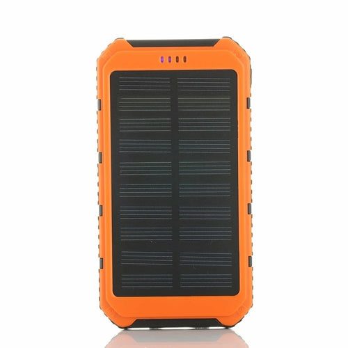 Solcellsdriven Powerbank 6000mAh – Dubbel USB-laddning för Resor & Friluftsliv