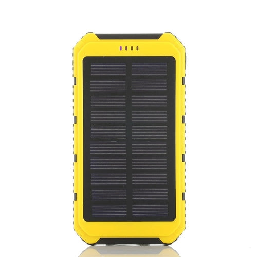 Solcellsdriven Powerbank 6000mAh – Dubbel USB-laddning för Resor & Friluftsliv