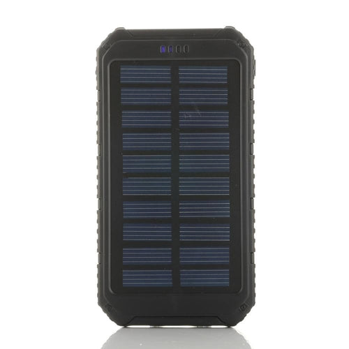 Solcellsdriven Powerbank 6000mAh – Dubbel USB-laddning för Resor & Friluftsliv