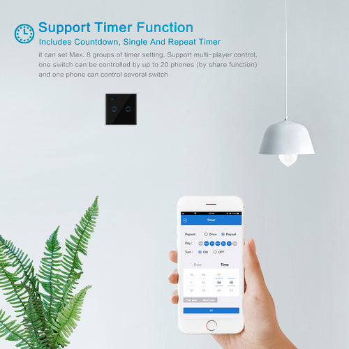 Smart Touch-Strömbrytare WiFi – EU Standard